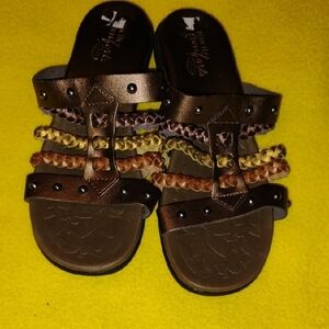 Stylish Brown Braided Sandals
